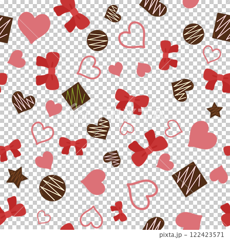 バレンタインデーのシームレスパターン 122423571