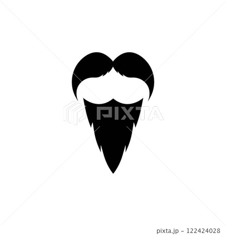 Mustache icon vector Mustache icon vector 122424028