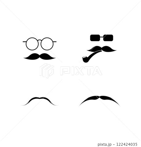 Mustache icon vector 122424035