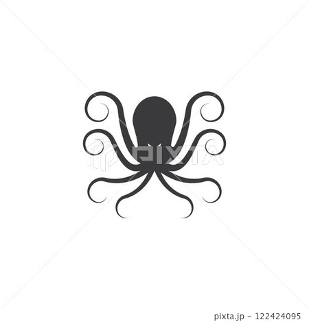 Octopus logo ilustration vector 122424095