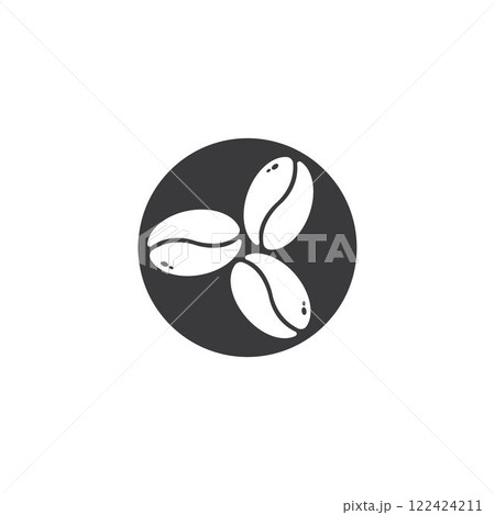 coffee beans template vector icon coffee beans template vector icon 122424211