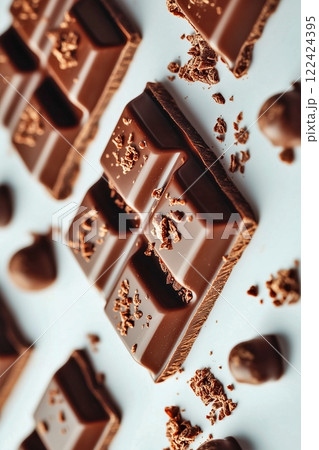 ブロックチョコレートの素材 ブロックチョコレートの素材 122424395