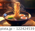 おいしそうなラーメン　アニメ風 122424539