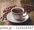 おいしそうなコーヒーとコーヒー豆 122424547