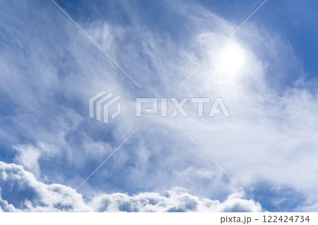 夏の空 太陽と雲 横浜 夏の空 太陽と雲 横浜 122424734