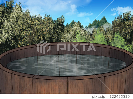 大きな樽に入った水 122425539