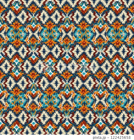 seamless pattern with abstract geometric shapes. vector illustration. 122425658