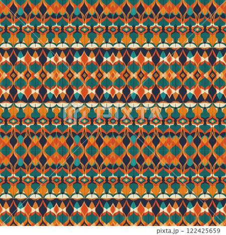 seamless pattern with abstract geometric shapes. vector illustration. 122425659