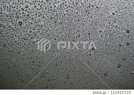 Stright view of water droplets with dark background suitable for wallpaper 122425729