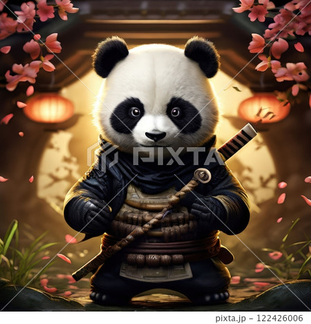 the AI Image Generator, Anthropomorphic Panda Warrior 122426006