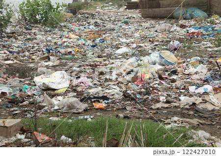 Garbage dump at village rural area India 122427010