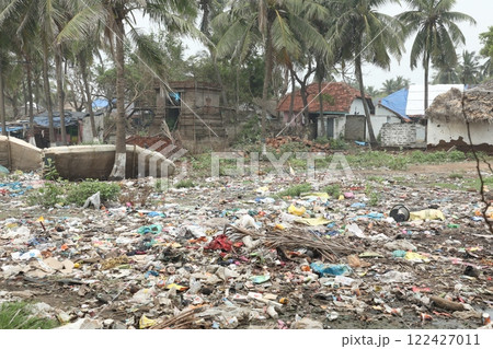 Garbage dump at village rural area India Garbage dump at village rural area India 122427011