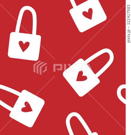 Vector seamless pattern of hand drawn doodle lock 122427083
