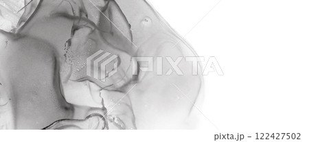 大理石イメージ　グレーの高級感ある春っぽい背景イラスト	 122427502