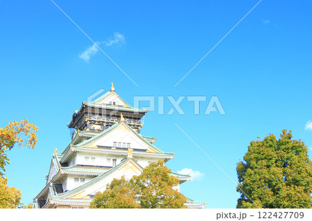 大阪府大阪市、大阪城の風景 大阪府大阪市、大阪城の風景 122427709