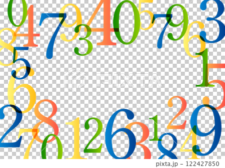 数字の背景デザイン_カラフル 122427850