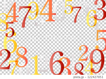 Number background design_red 122427851