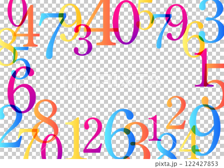 Number background design_colorful 122427853