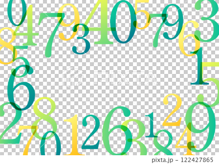 Number background design_green and yellow 122427865