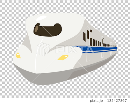 從稍微正面的角度看新幹線N700系列 122427867