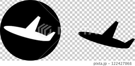 飛行機 ピクトグラム マーク アイコン 出発セット 飛行機 ピクトグラム マーク アイコン 出発セット 122427868