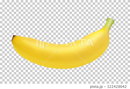 Banana illustration realistic white background 122428042