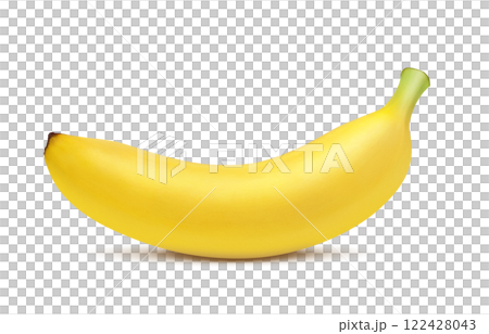 Banana illustration realistic white background 122428043