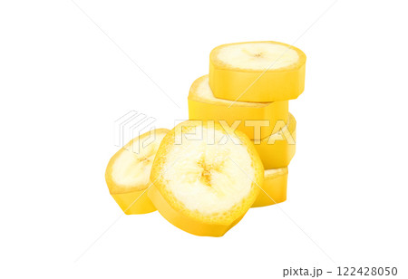 バナナ イラスト リアル 白バック バナナ イラスト リアル 白バック 122428050