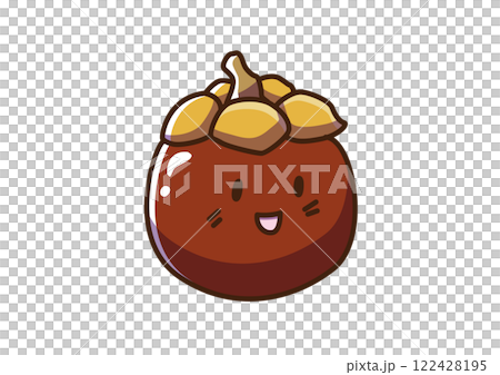 Mangosteen character cute 122428195