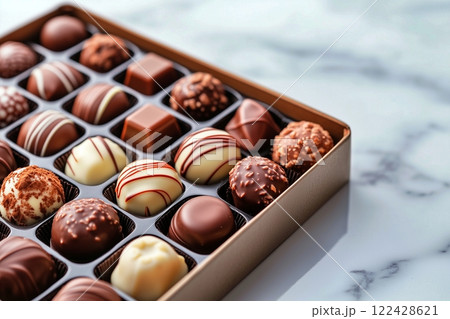 商品用のバレンタインチョコレート 122428621