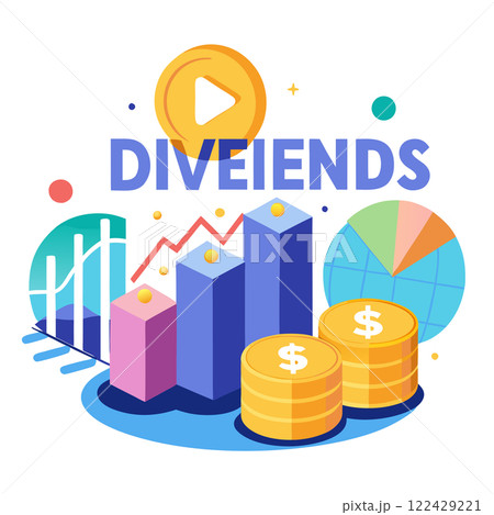 finance pie and bar chart graphs with growing 122429221