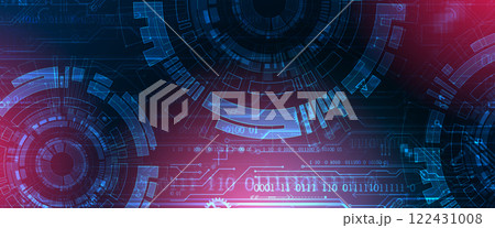 Abstract background. Scientific and technological concept with the use of technical elements formed in the shape of a circle. Abstract background. Scientific and technological concept with the use of technical elements formed in the shape of a circle. 122431008
