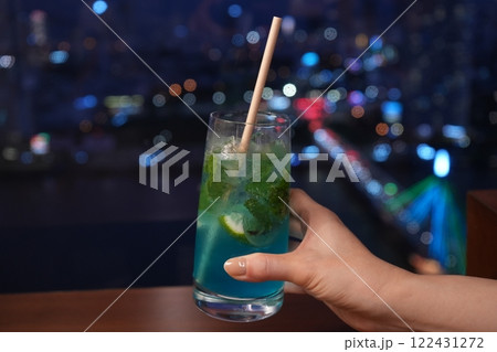 カクテル チャイナブルー カクテル チャイナブルー 122431272