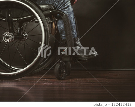 Legs of disabled person. 122432412