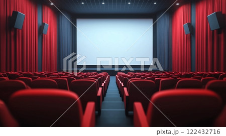 Modern Cinematic Experience with Empty Seats Modern Cinematic Experience with Empty Seats 122432716