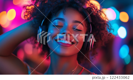 Woman Dancing at Silent Disco 122433062