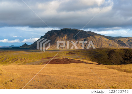 Fascinating autumn Katla Geopark on the island of Iceland Fascinating autumn Katla Geopark on the island of Iceland 122433743