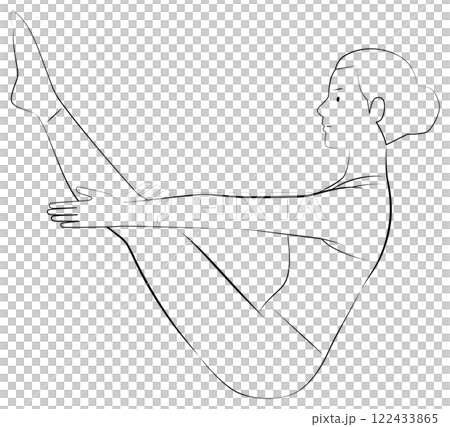 ヨガ「舟のポーズ」 122433865