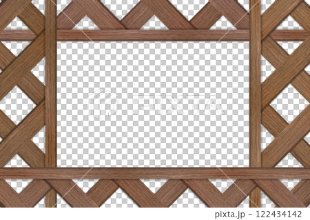 A square frame with overlapping brown lattices A square frame with overlapping brown lattices 122434142