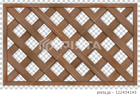 The front of a three-dimensional horizontal brown lattice 122434143