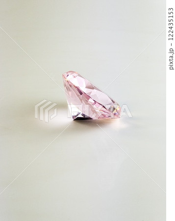 Pink crystal crystal on a white background 122435153