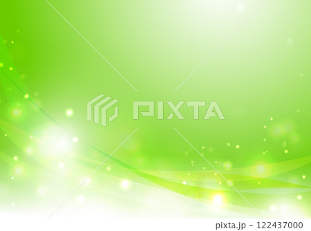 緑色曲線とキラキラ背景 122437000