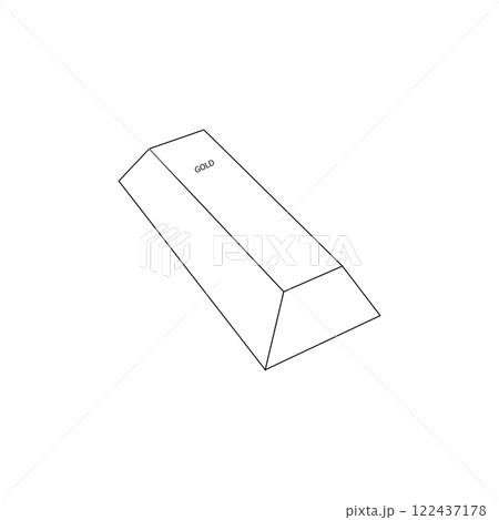 gold bar icon vector 122437178