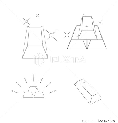 gold bar icon vector gold bar icon vector 122437179