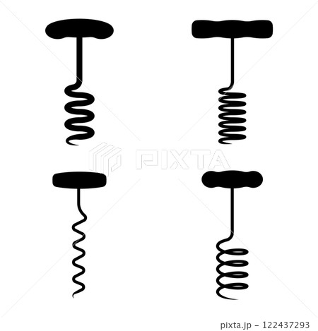Corkscrew icon vector Corkscrew icon vector 122437293