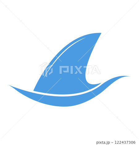 shark fin icon vector 122437306