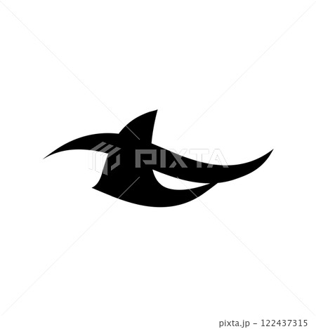 shark fin icon vector 122437315
