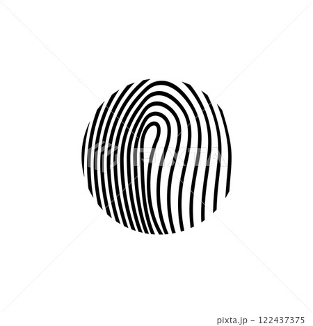 fingerprint probe logo vector 122437375