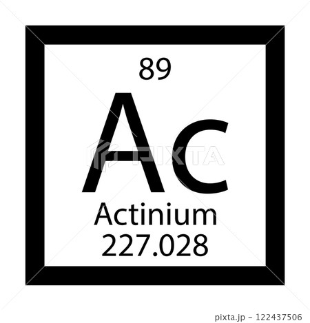 Periodic table element chemical symbol actinium molecule chemistry vector atom icon Periodic table element chemical symbol actinium molecule chemistry vector atom icon 122437506