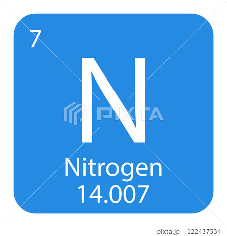 nitrogen symbol vector 122437534
